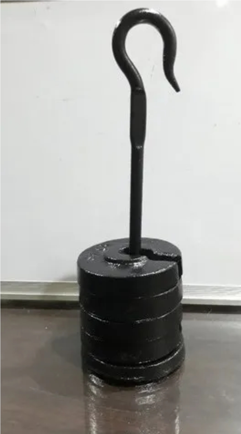 Slotted Weight Set 2.5 Kg (500gmx5) With Heavy Cast Iron Hanger And Removable Weights For Laboratory - General Use Export Quality