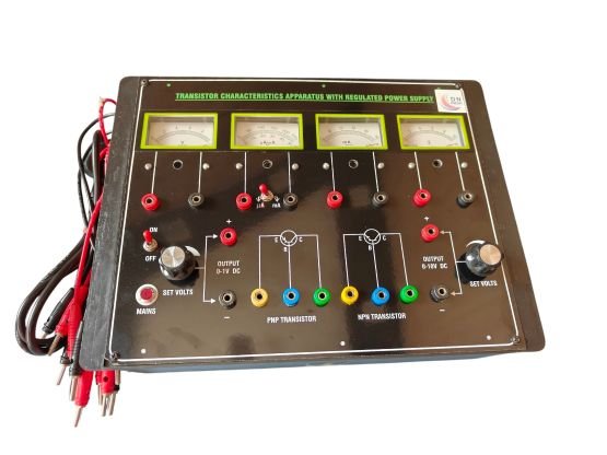 DNI Transistor characteristics apparatus four meters with regulated power supply